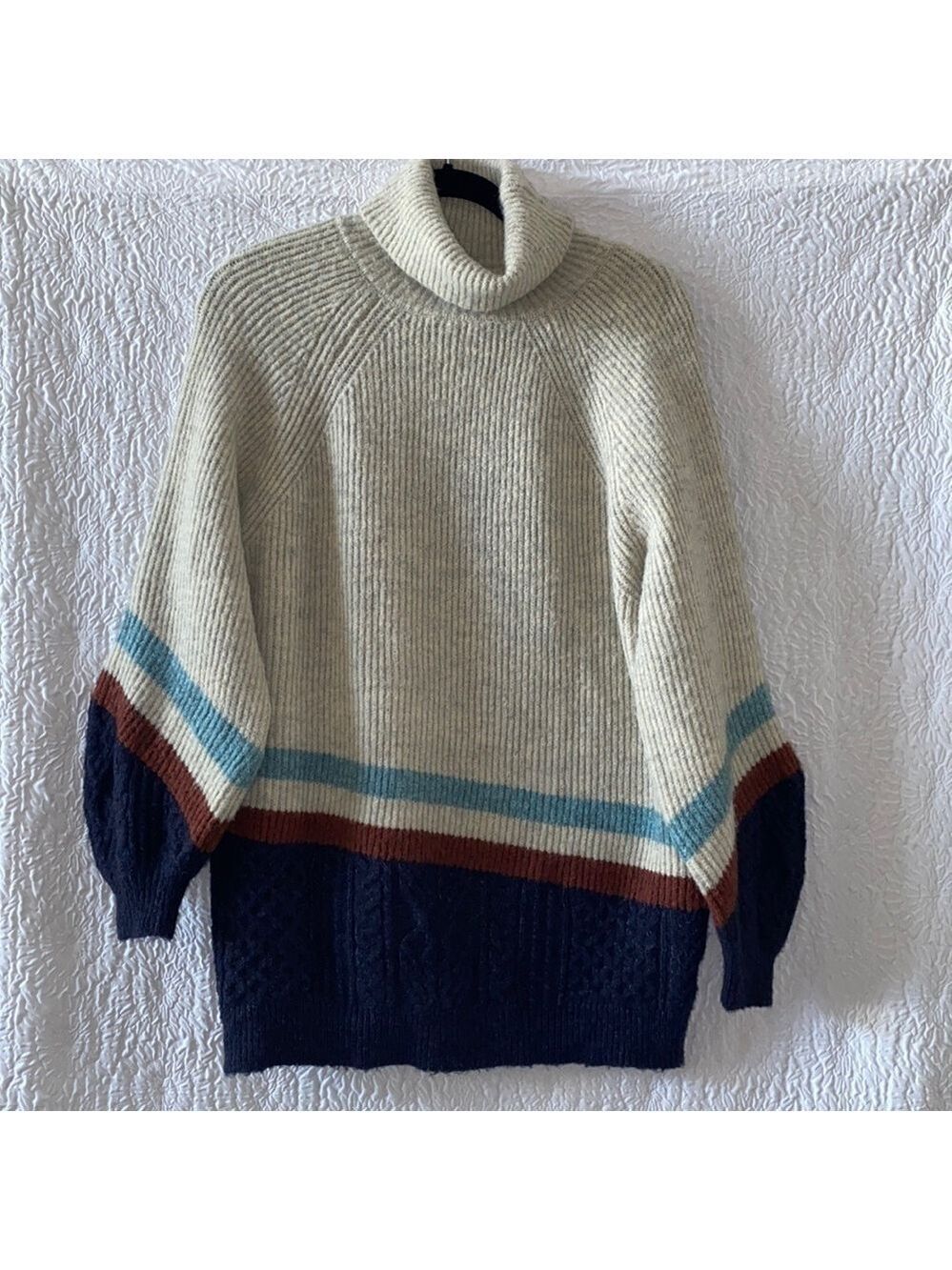 DAVI & DANI Turtleneck Long Bell Sleeve Sweater